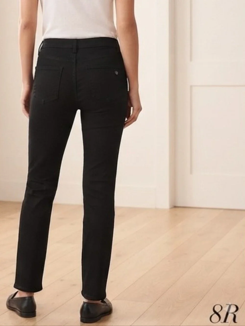 White House Black Market Black Slim Leg Career Pants Size 8R Office Minimalist